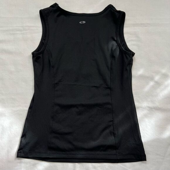 Champion Black V-Neck Performance Athletic Athleisure Stretch Sporty Tank XS - Picture 2 of 3